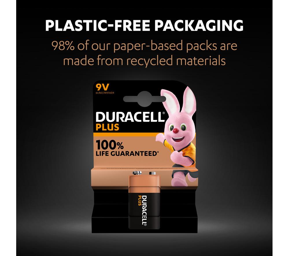DURACELL Plus 9V Alkaline Battery image number 7 of 7