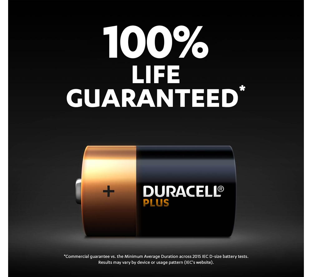 DURACELL Plus D Alkaline Batteries - Pack of 2 image number 3 of 6