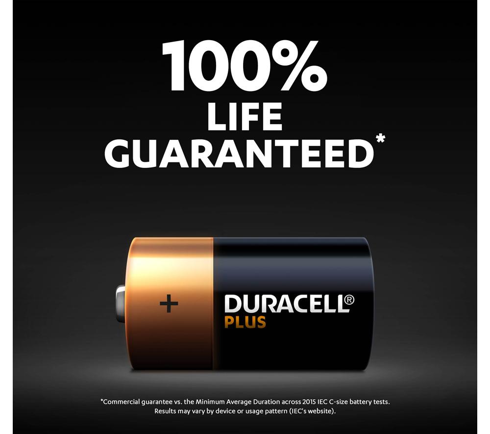 DURACELL Plus C Alkaline Batteries - Pack of 2 image number 3 of 6