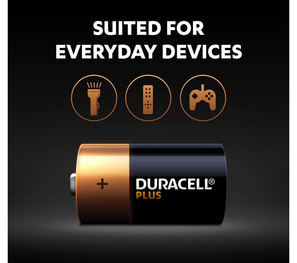 DURACELL Plus C Alkaline Batteries - Pack of 2 image number 4 of 6
