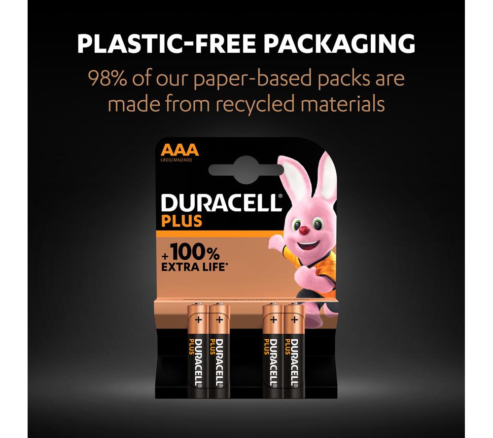 DURACELL Plus AAA Alkaline Batteries - Pack of 4 image number 7 of 8