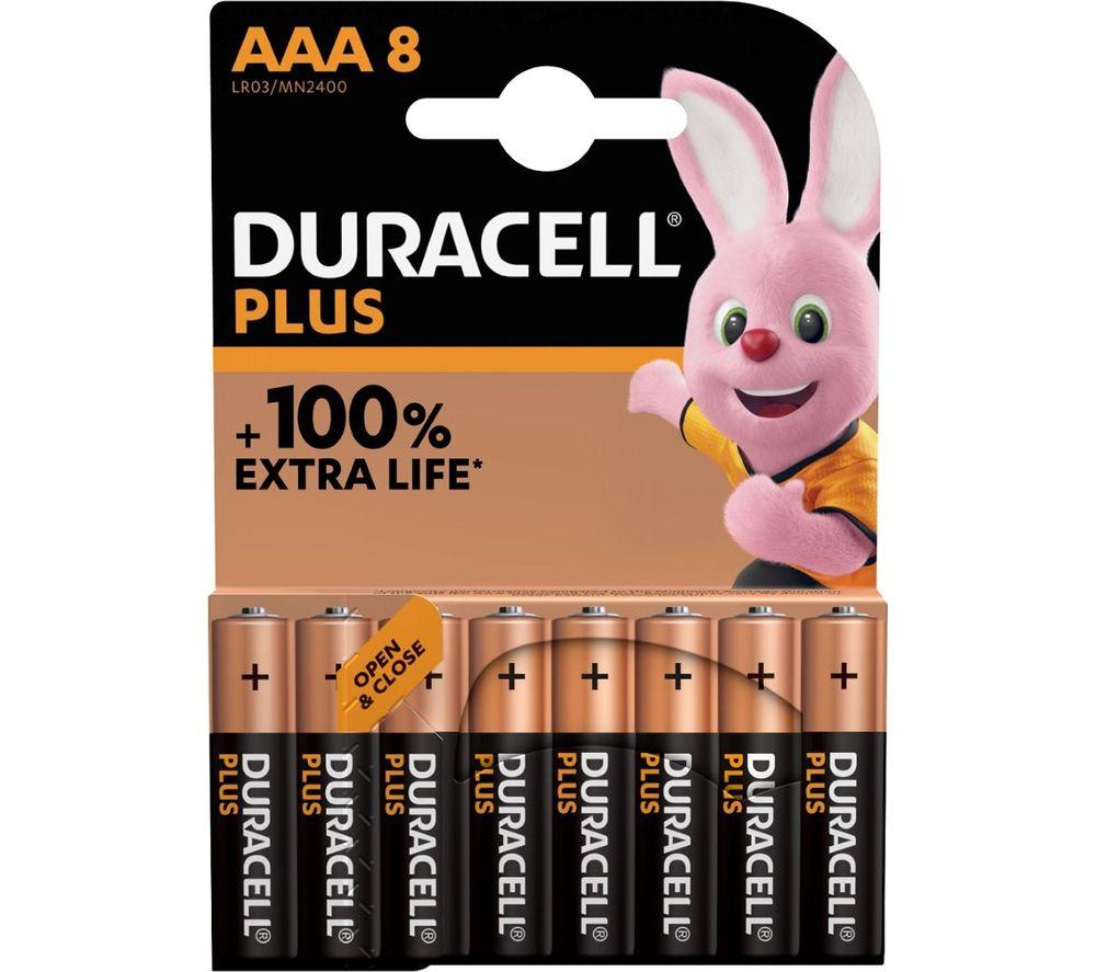 Image of DURACELL Plus AAA Alkaline Batteries - Pack of 8