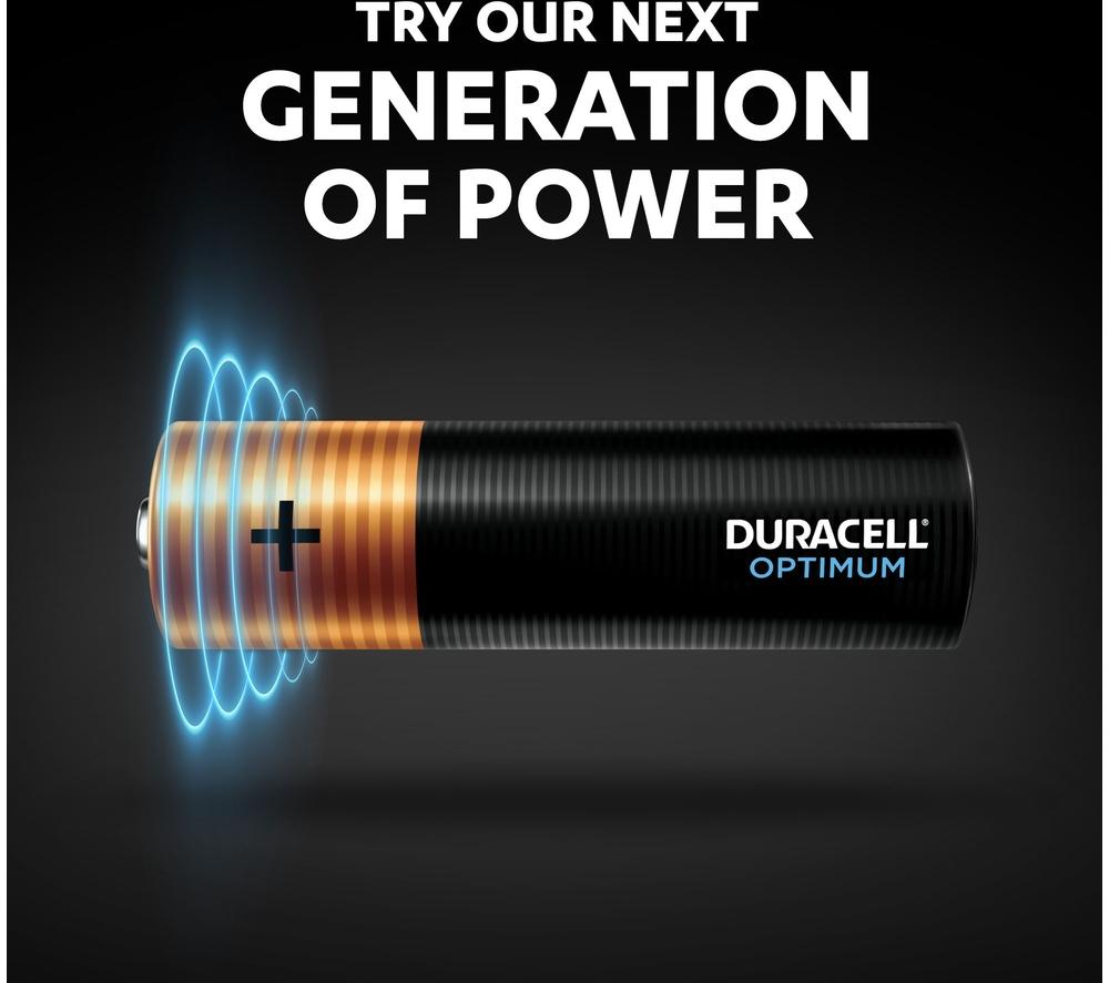 DURACELL Optimum AA Alkaline Batteries - Pack of 12 image number 3 of 5
