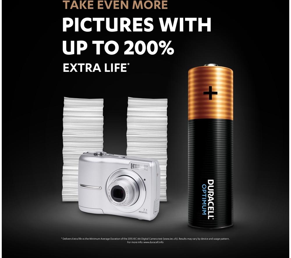 DURACELL Optimum AA Alkaline Batteries - Pack of 12 image number 4 of 5