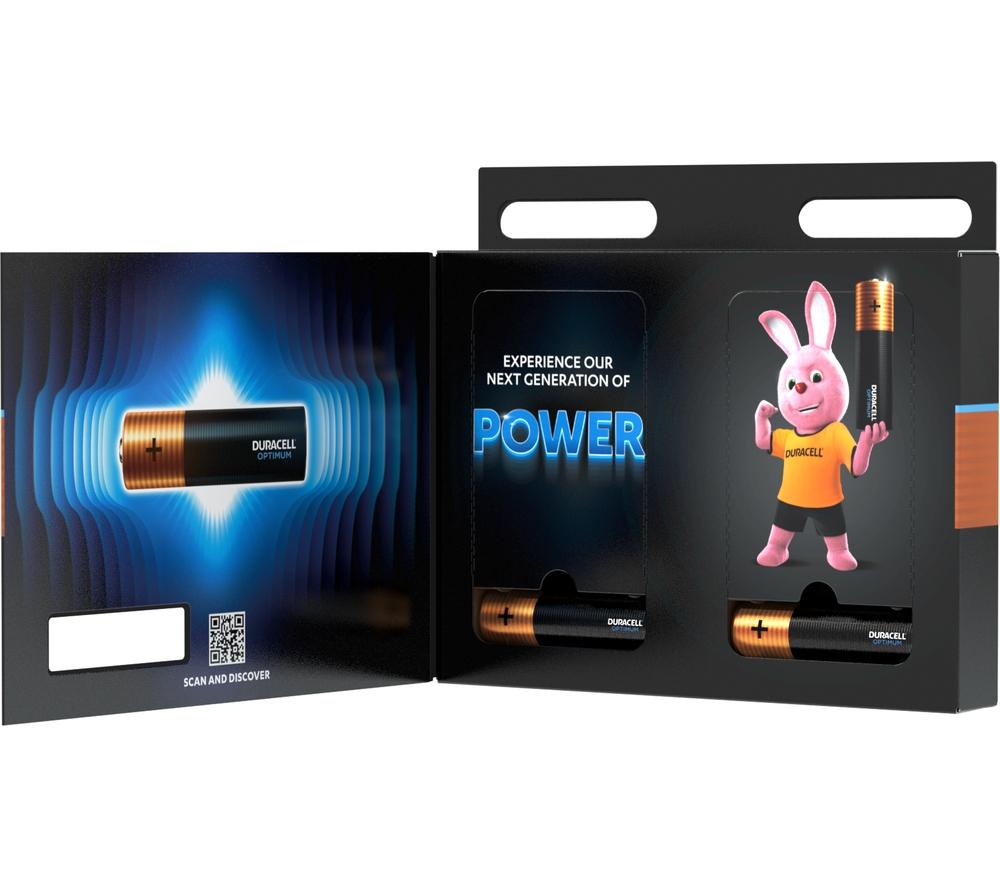 DURACELL Optimum AA Alkaline Batteries - Pack of 12 image number 5 of 5