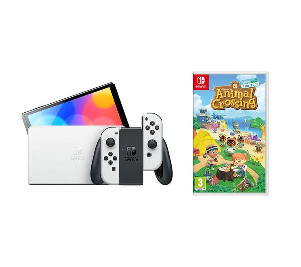 Buy NINTENDO Switch OLED White & Animal Crossing: New Horizons Bundle |  Currys