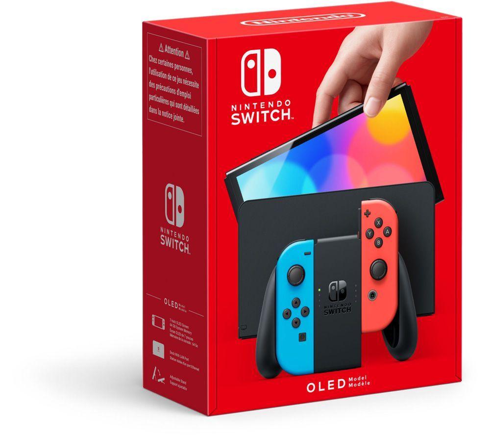 Buy NINTENDO Switch OLED Neon Minecraft Bundle Currys