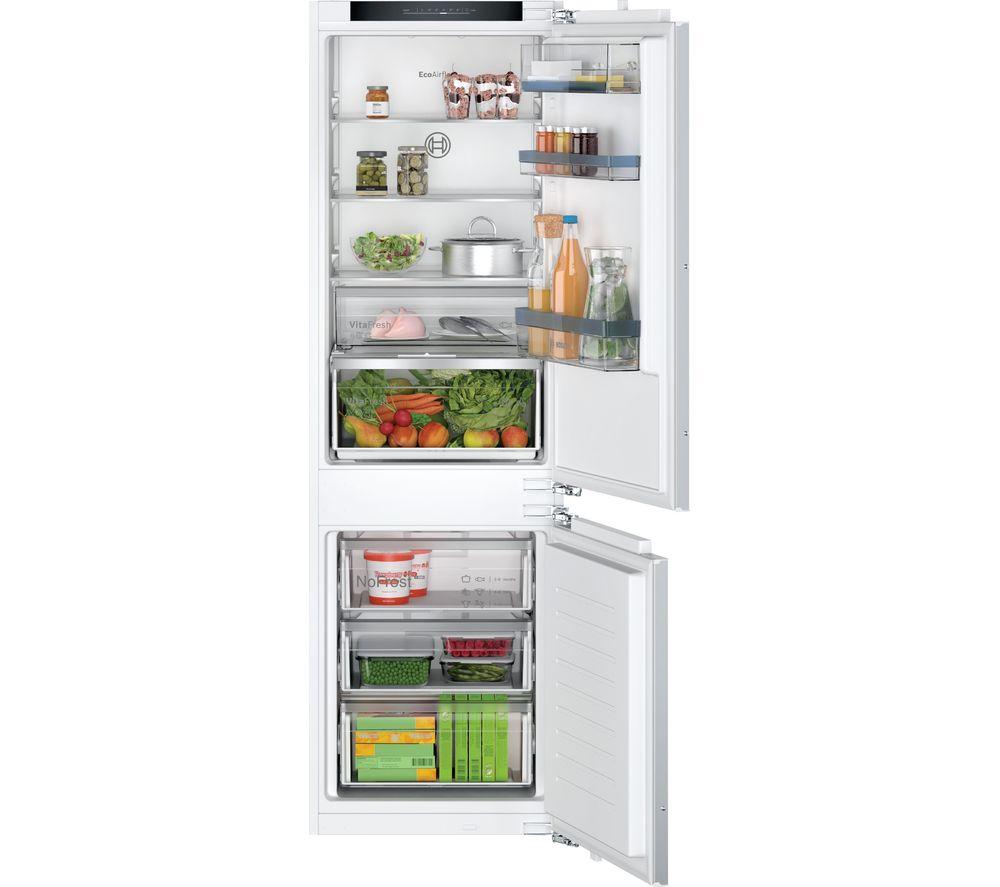 Bosch Series 4 KIN86VFE0G 177cm High 60/40 Integrated Frost Free Fridge Freezer with Fixed Door Fixing Kit – White – E Rated
