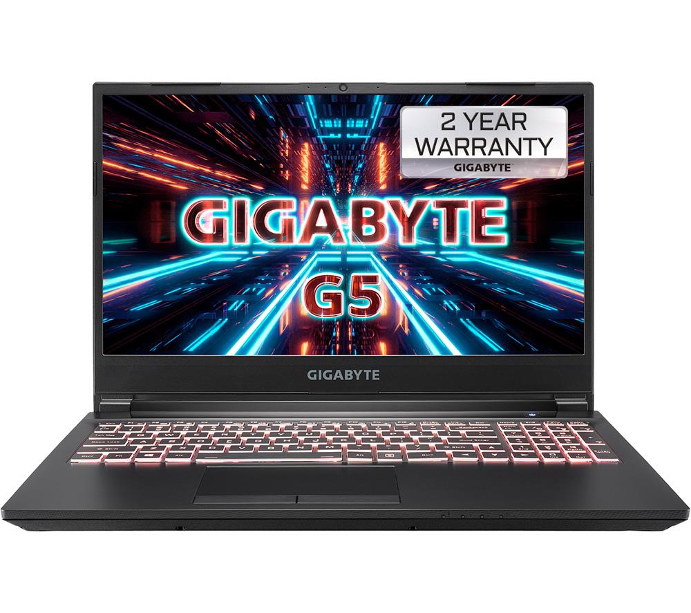 Image of GIGABYTE G5 15.6" Gaming Laptop - Intel®Core i5, RTX 3050 Ti, 512 GB SSD, Black