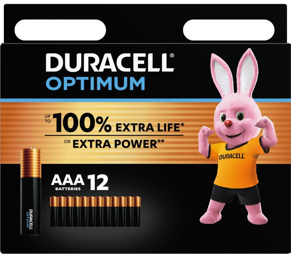 Duracell Optimum AAA Alkaline Battery (12-Pack), Triple A