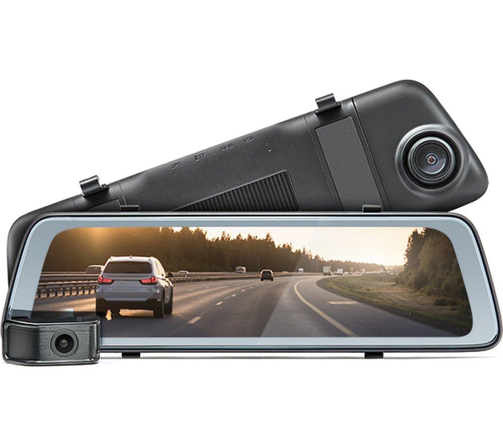 ROAD ANGEL Halo View 2K Rear View Mirror Dual Dash Cam Black