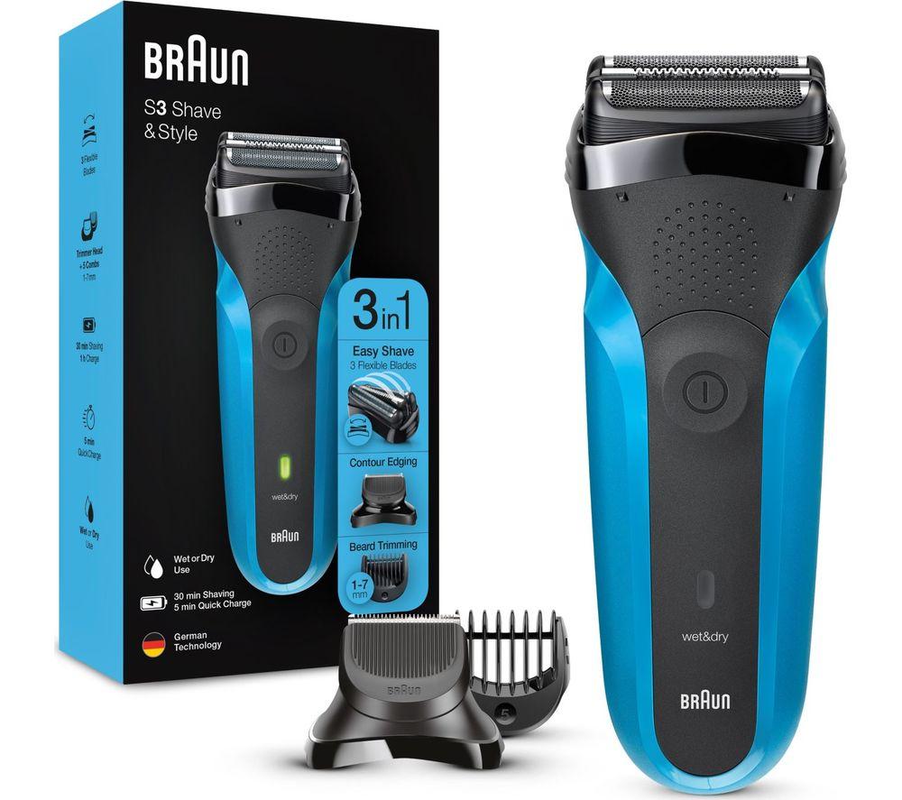 Buy BRAUN Series 3 310BT Wet u0026 Dry Shaver - Blue u0026 Black | Currys