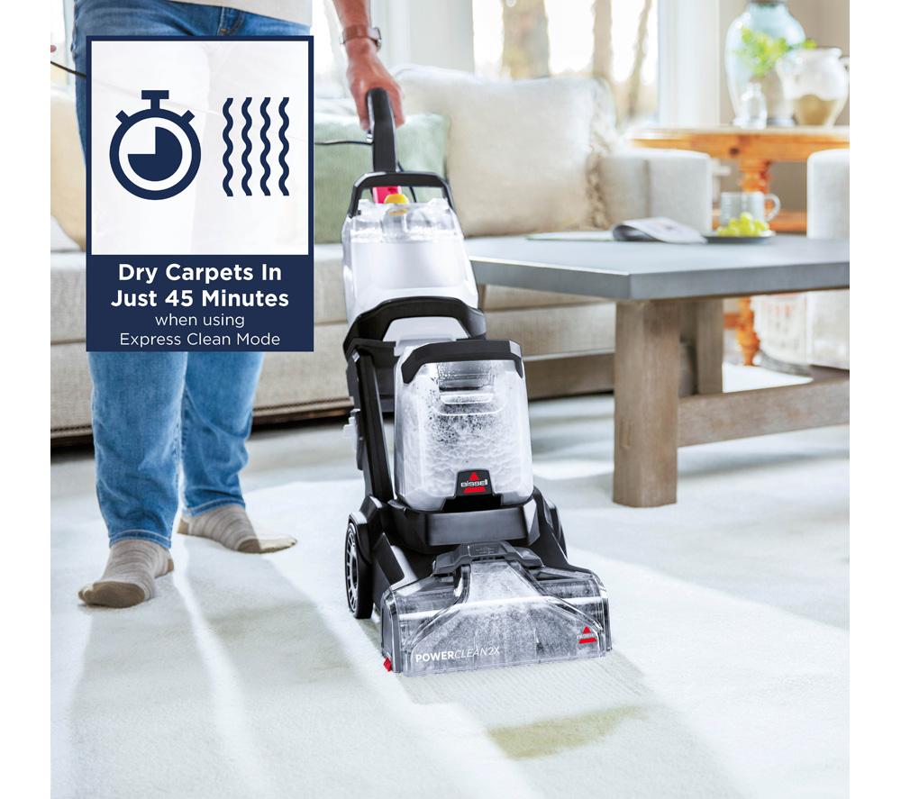 BISSELL PowerClean 2X 3112E Upright Carpet Cleaner - Grey & Red image number 3 of 8