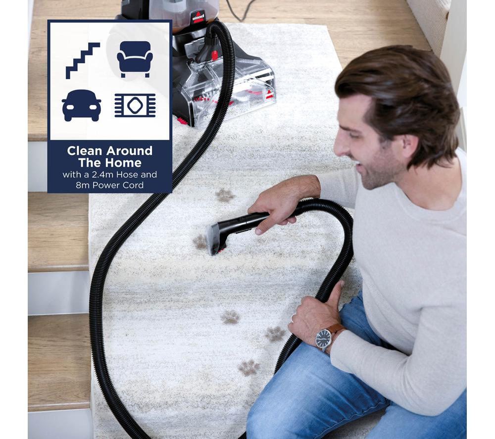 BISSELL PowerClean 2X 3112E Upright Carpet Cleaner - Grey & Red image number 6 of 8