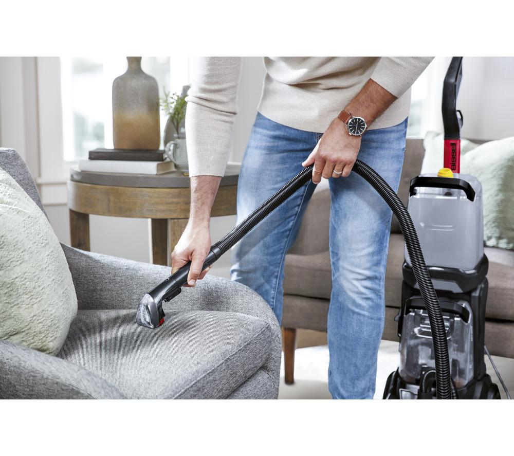 BISSELL PowerClean 2X 3112E Upright Carpet Cleaner - Grey & Red image number 7 of 8