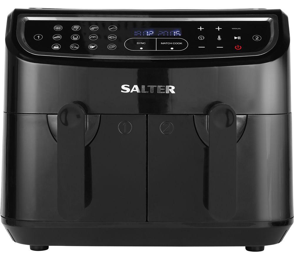 Salter Ek4750blk 7.4L 2400W Dual Air Fryer Black Salter FR