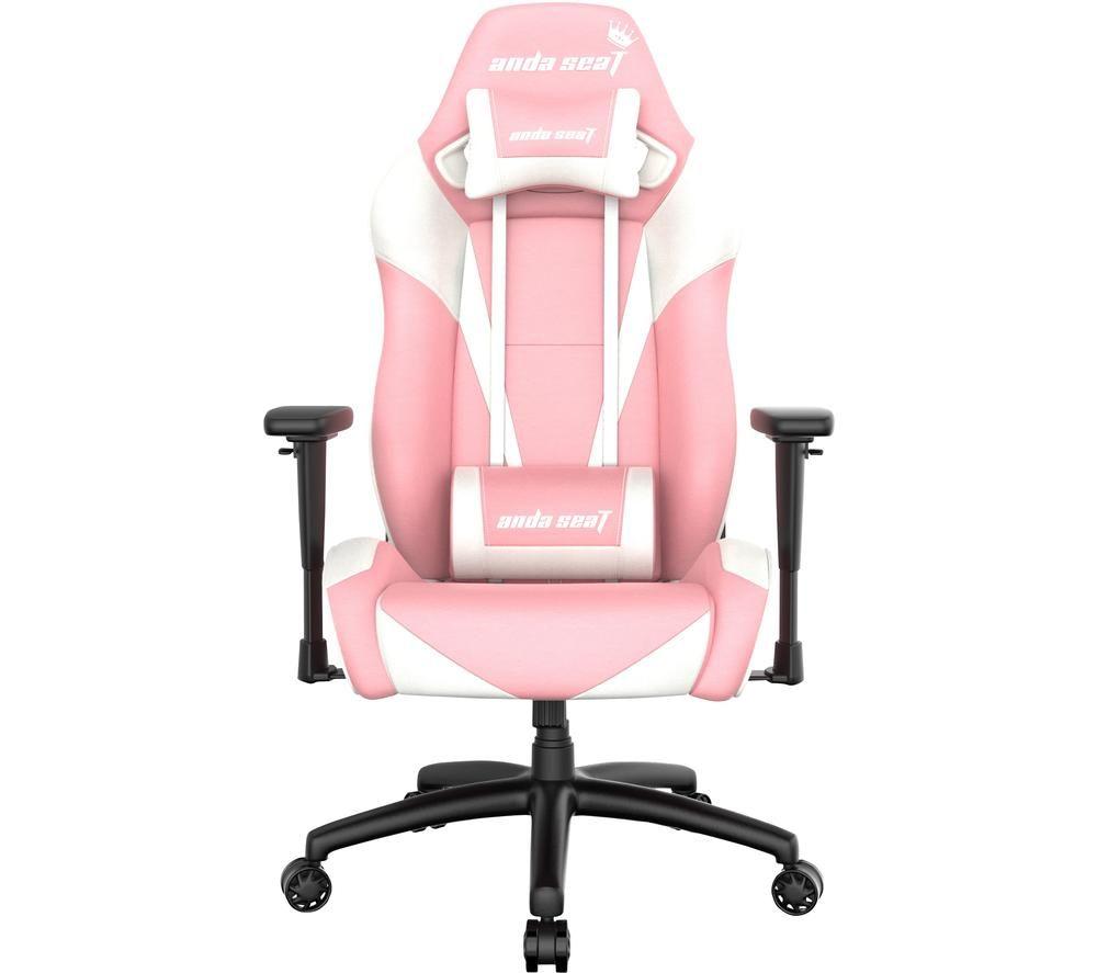 ANDASEAT Pretty In Pink Series Gaming Chair - Pink & White