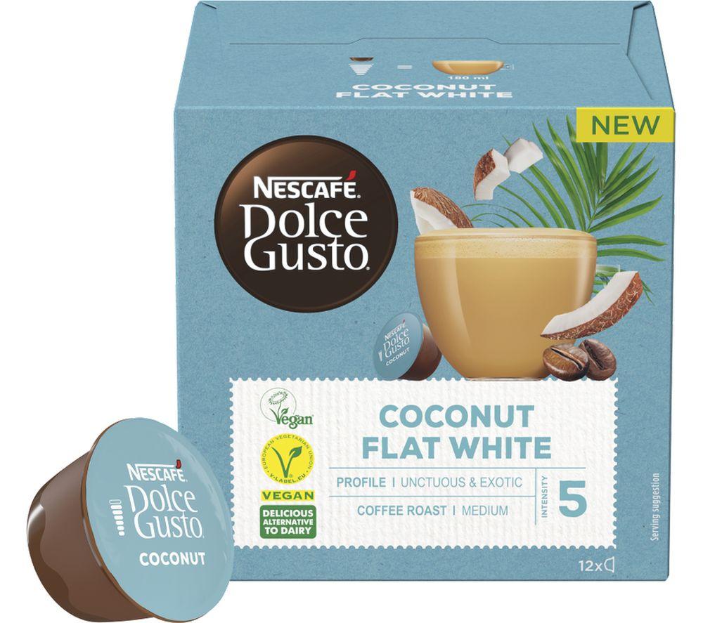 NESCAFE Dolce Gusto Plant Based Coconut Flat White Coffee Pods - Pack of 22