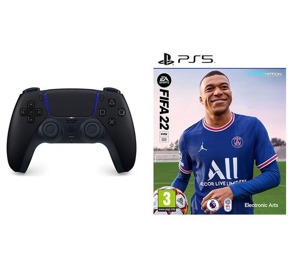 PLAYSTATION FIFA 22 PS5 & Midnight Black PS5 DualSense Wireless Controller Bundle image number 0