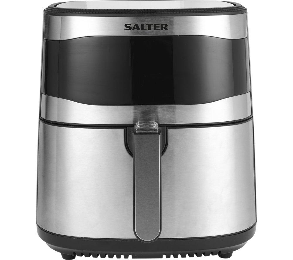 SALTER Go Healthy XXL EK4628 8L Air Fryer - Steel & Black, Black,Silver/Grey