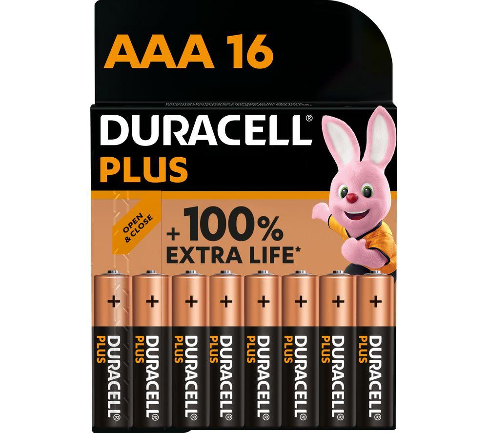 Image of DURACELL Plus AAA Alkaline Batteries - Pack of 16