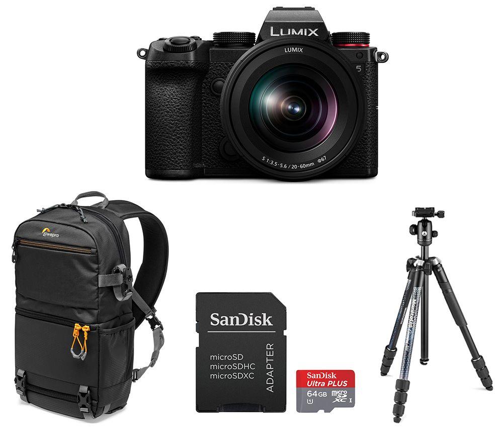Click to view product details and reviews for Panasonic Lumix Dc S5ke K Mirrorless Camera With Accessory Bundle.