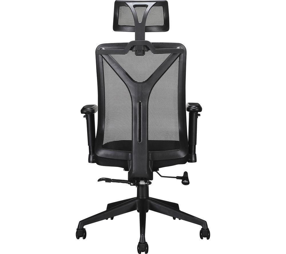 LOGIK LPOWER21 Height Adjustable Desk & LEXCHBK22 Tilting Executive Chair Bundle - Black image number 8 of 9