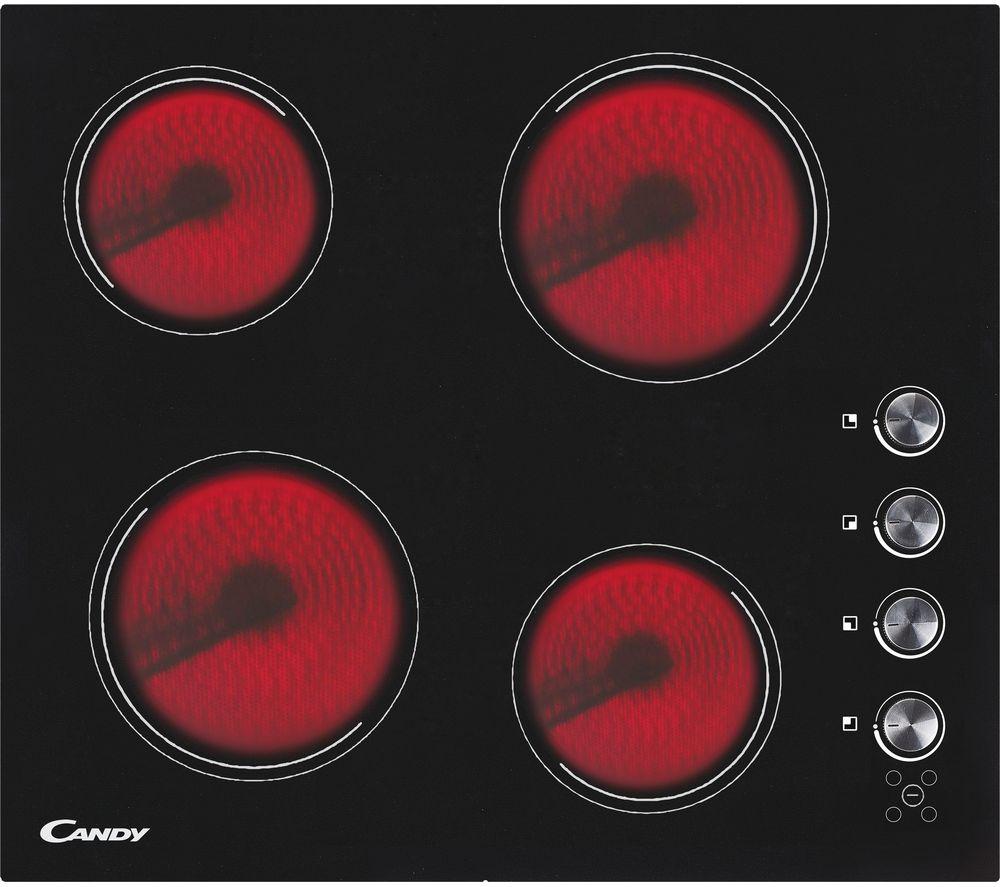 Buy CANDY CHK46C 58 cm Electric Ceramic Hob Black Currys