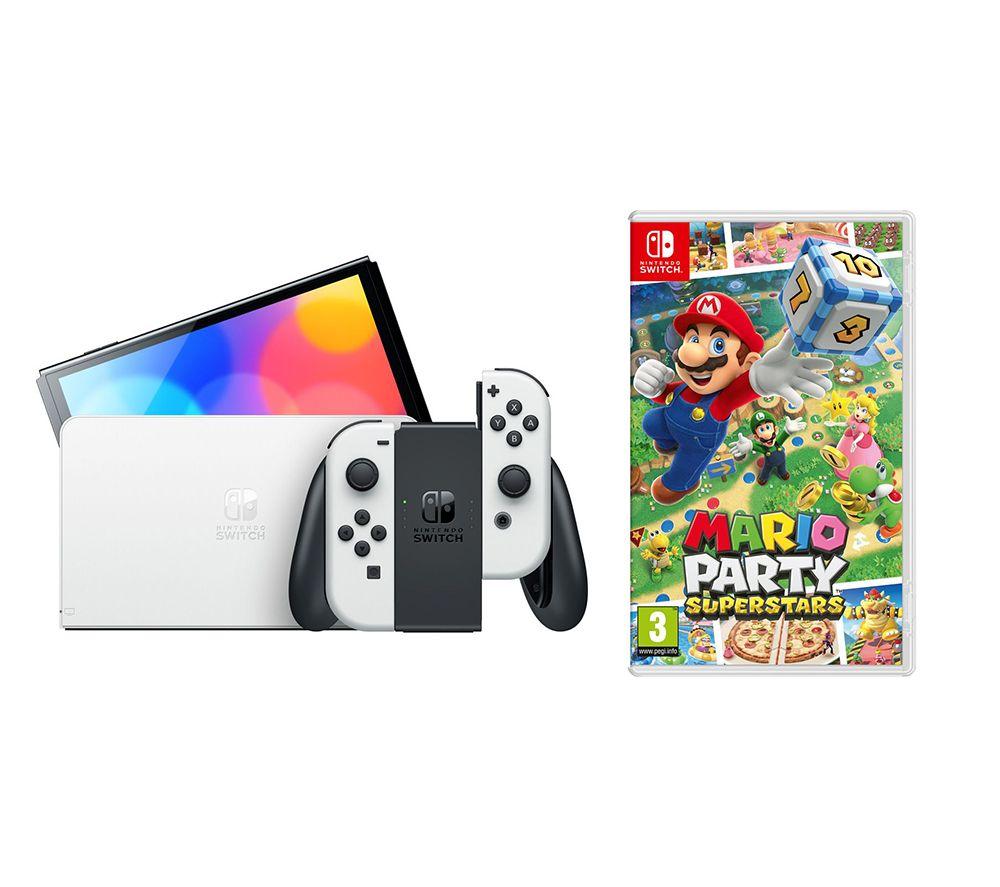 Nintendo Bundle: Switch OLED Console - White + Super Mario Bros