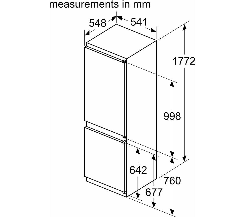 BOSCH Series 4 KIN86VSE0G Integrated 60/40 Fridge Freezer - Sliding Hinge image number 13 of 17