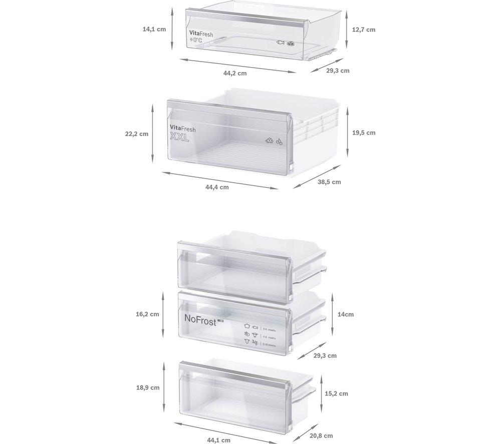 BOSCH Series 4 KIN86VSE0G Integrated 60/40 Fridge Freezer - Sliding Hinge image number 14 of 17