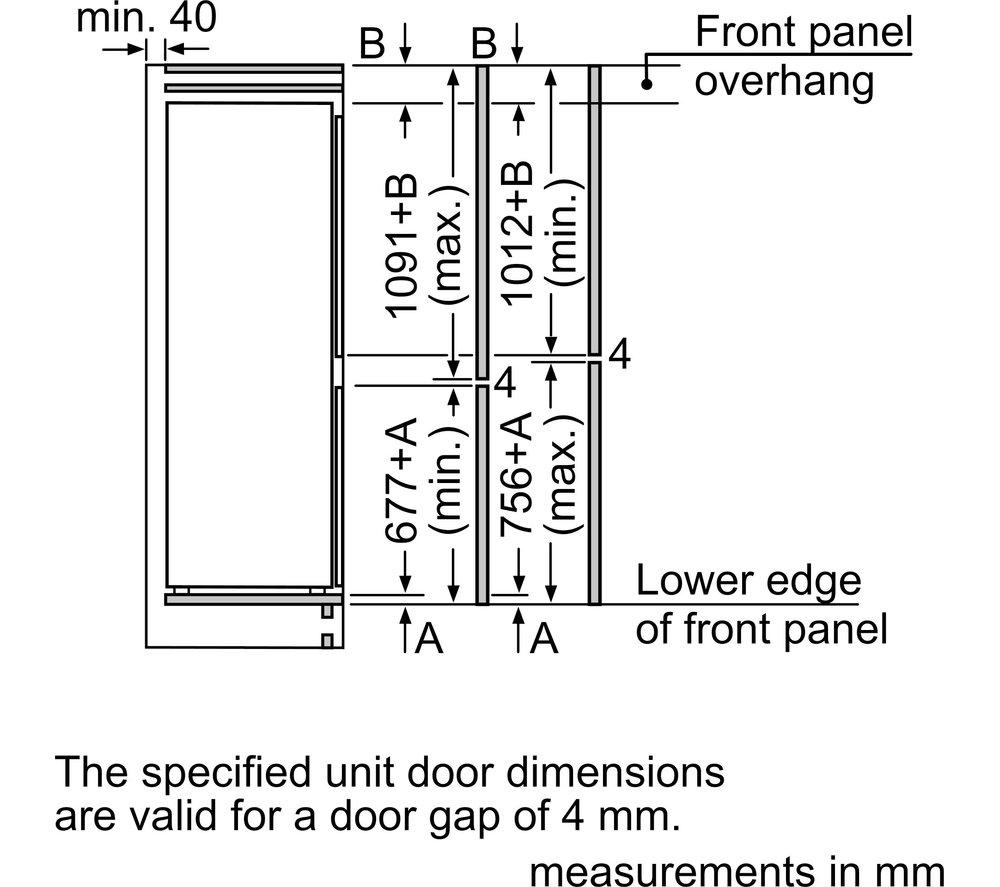 BOSCH Series 4 KIN86VSE0G Integrated 60/40 Fridge Freezer - Sliding Hinge image number 15 of 17