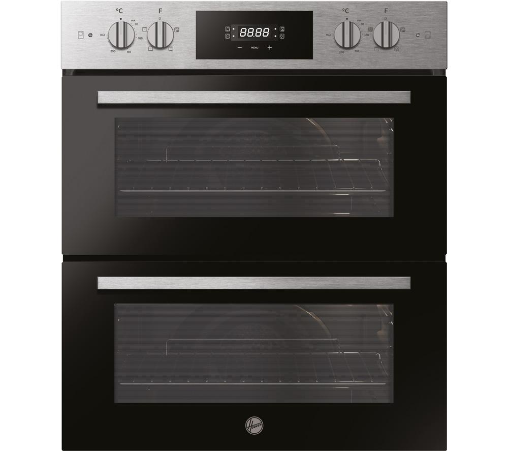 HOOVER HO7DC3B308IN Electric Built-under Double Oven - Stainless Steel & Black, Stainless Steel
