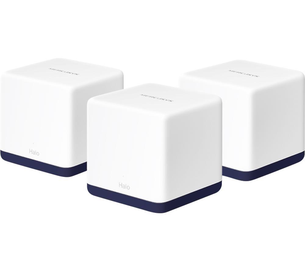 Mercusys AC1900 Whole Home Mesh Wi-Fi System, Coverage up to 6,000 ft² (550 m²), Connect over 100 Devices, Dual Band Wi-Fi, Easy App Control, Halo H50G(3-pack) (Packaging may vary)