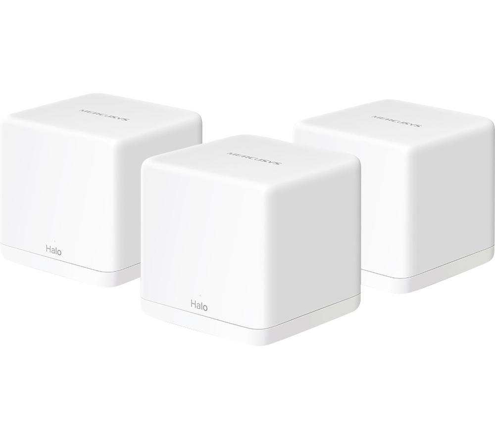 Mercusys AC1300 Whole Home Mesh Wi-Fi System, Coverage up to to 3,500 ft² (320 m²), Connect over 100 Devices, Full Gigabit Ports, Dual Band Wi-Fi, Easy App Control, Halo H30G(3-pack)