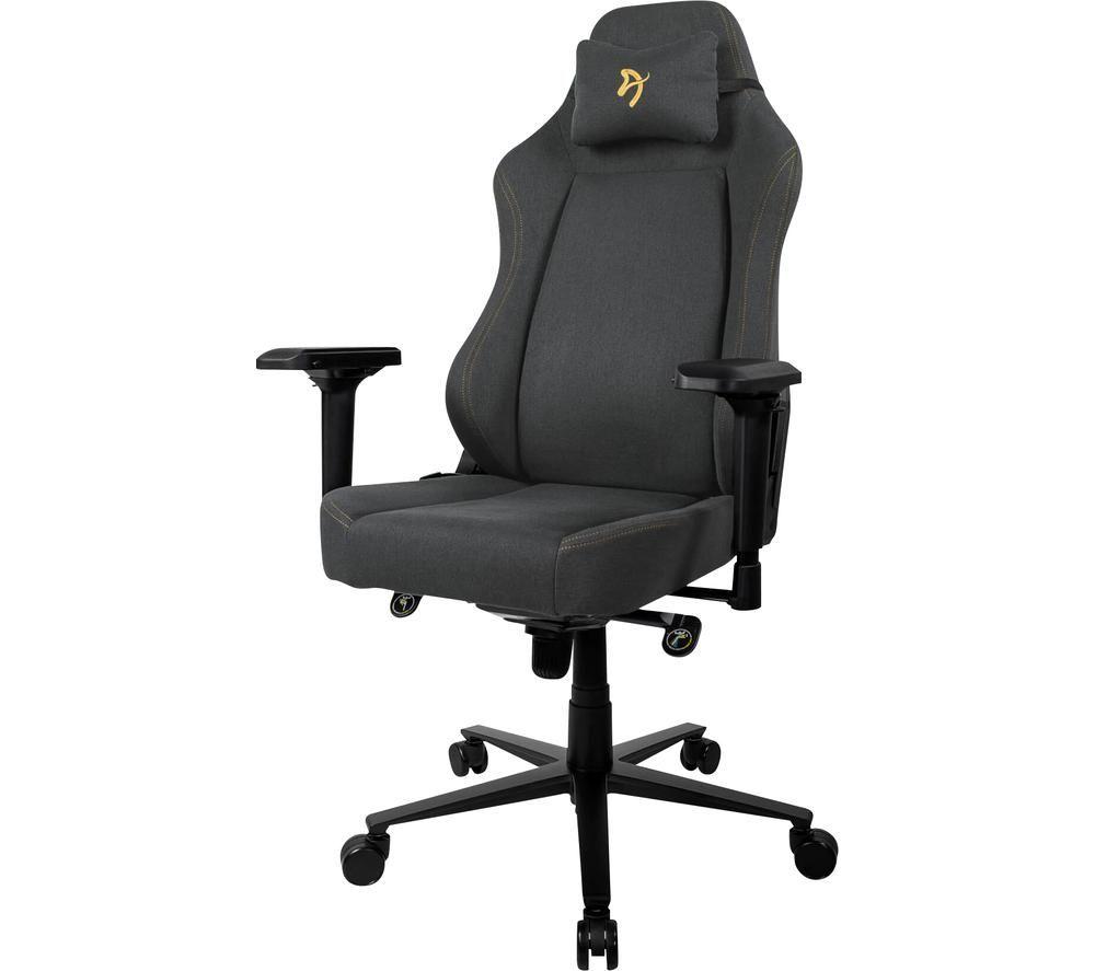AROZZI Primo Woven Fabric Gaming Chair ? Grey & Black