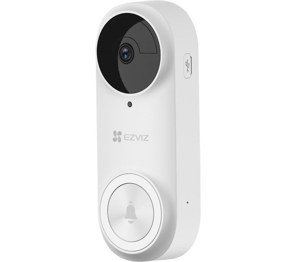 EZVIZ DB2 Wireless Video Doorbell with Chime, White