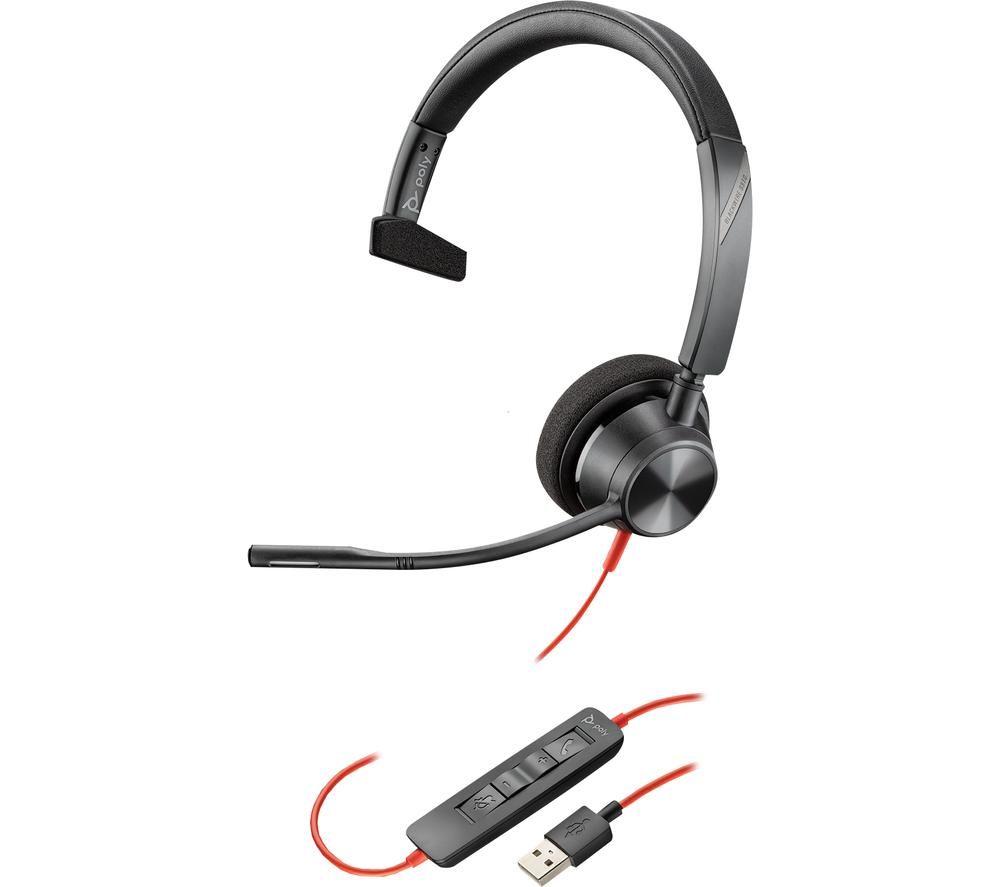 Image of POLY Blackwire 3310 Headset - Black, Black
