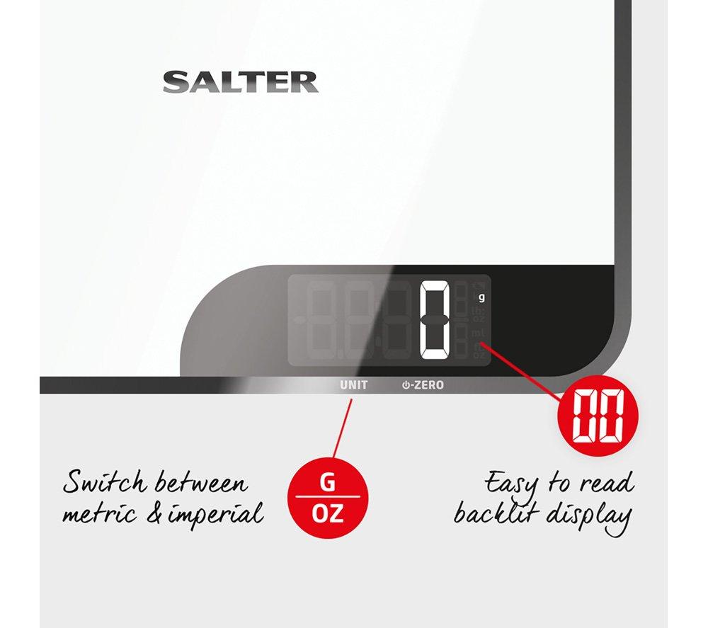 SALTER MiniMax 1064 WHDR Digital Kitchen Scales - White image number 3 of 9