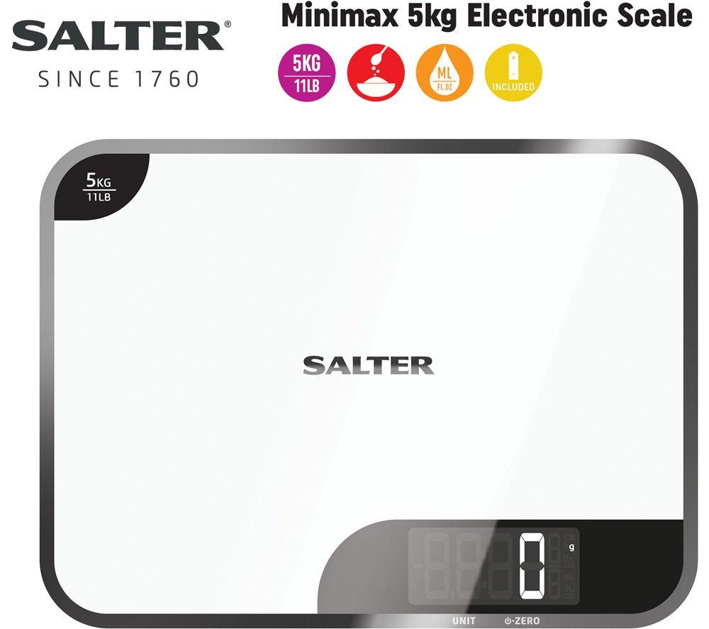 SALTER MiniMax 1064 WHDR Digital Kitchen Scales - White image number 5 of 9