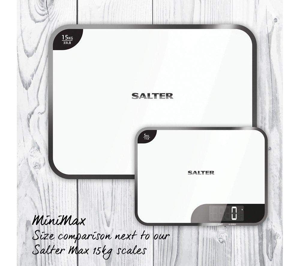 SALTER MiniMax 1064 WHDR Digital Kitchen Scales - White image number 8 of 9