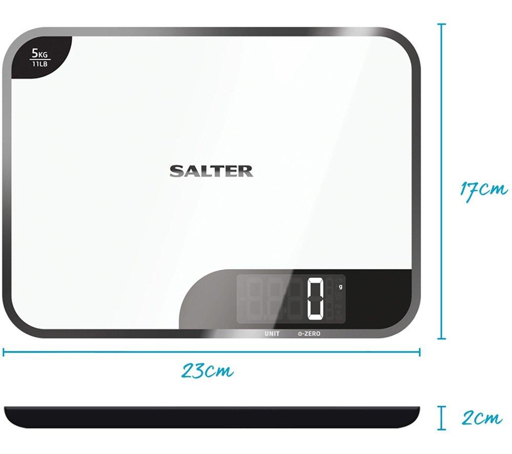 SALTER MiniMax 1064 WHDR Digital Kitchen Scales - White image number 9 of 9