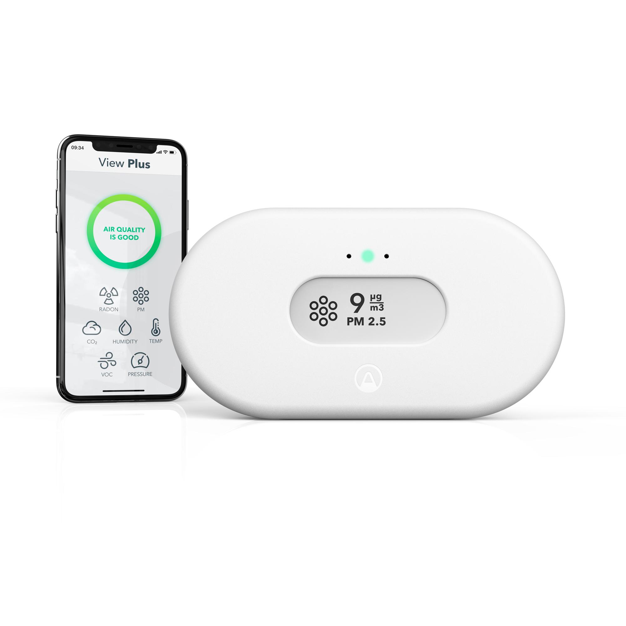 Image of AIRTHINGS View Plus Indoor Air Quality Monitor, White