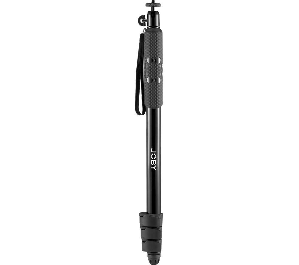 JOBY Compact Monopod 2-in-1, Camera / Action Cam with Ball Head, Universal ¼-20” Mount, Swivel Mount Compatible with GoPro, DSLR, Mirrorless Camera, Colour: Black