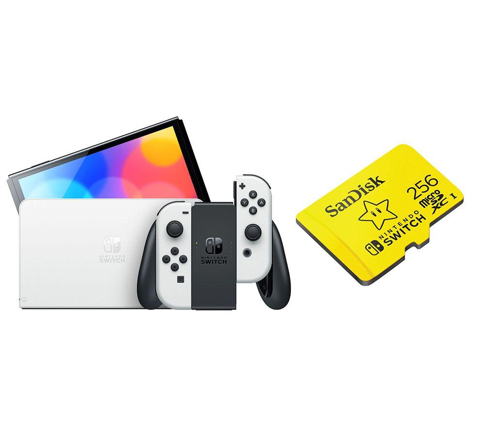Buy Nintendo Switch Oled Sandisk 256 Gb Memory Card Bundle White Currys