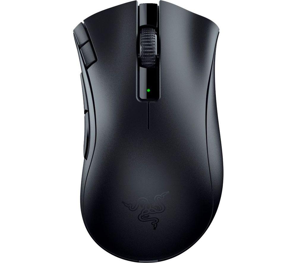 Razer DeathAdder V2 X HyperSpeed - Ergonomic Mouse for Wireless Gaming (235 Hours of Battery Life, HyperSpeed Wireless, 14K DPI Optical Sensor, Mechanical Switches Gen-2, 7 Programmable Buttons) Black