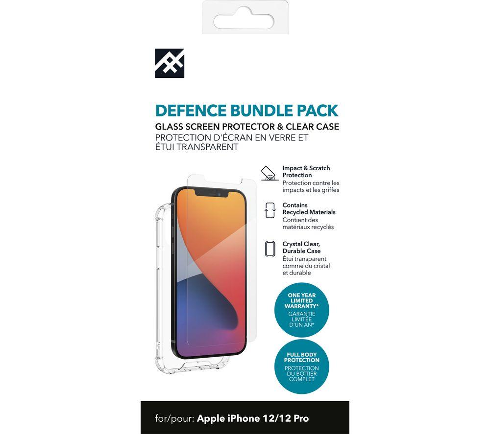 DEFENCE iPhone 12 / 12 Pro Case & Screen Protector Bundle - Clear image number 2 of 2