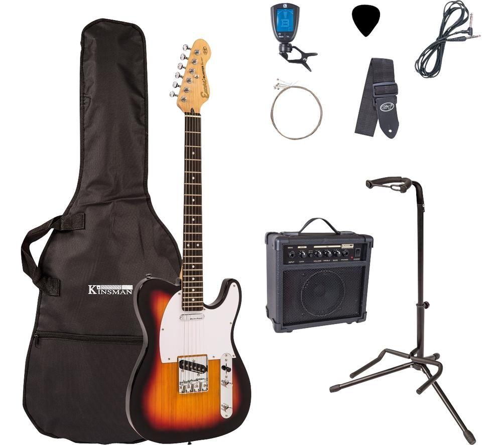 ENCORE Blaster Series E2 EBP-E2SB Electric Guitar Kit - Sunburst, Orange