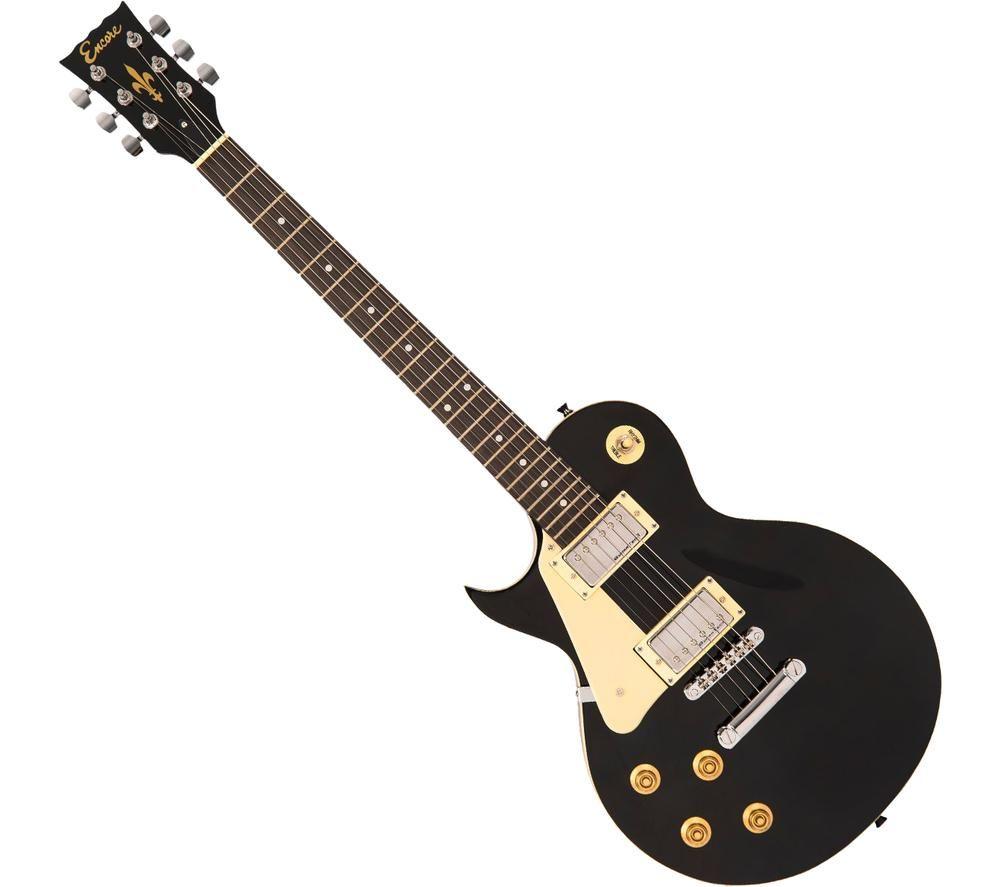 ENCORE E99 Left-Handed Electric Guitar - Black, Black