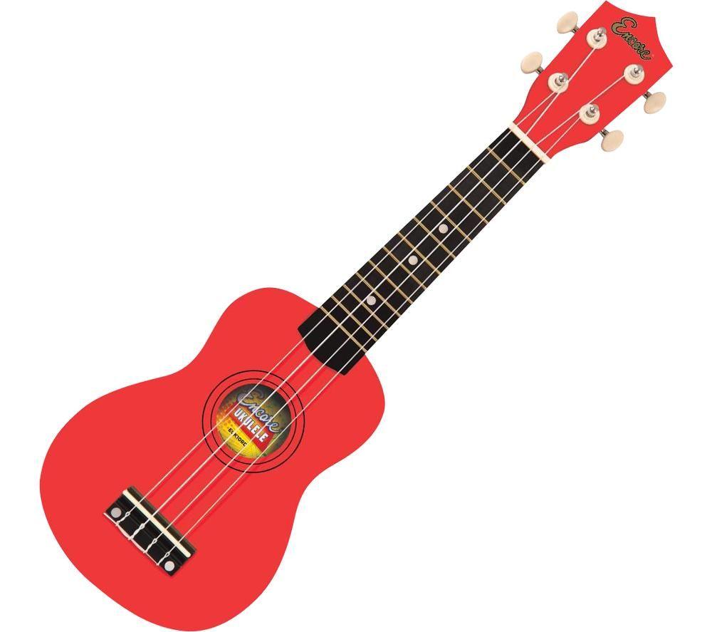 ENCORE EUK10RD Acoustic Ukulele - Red, Red
